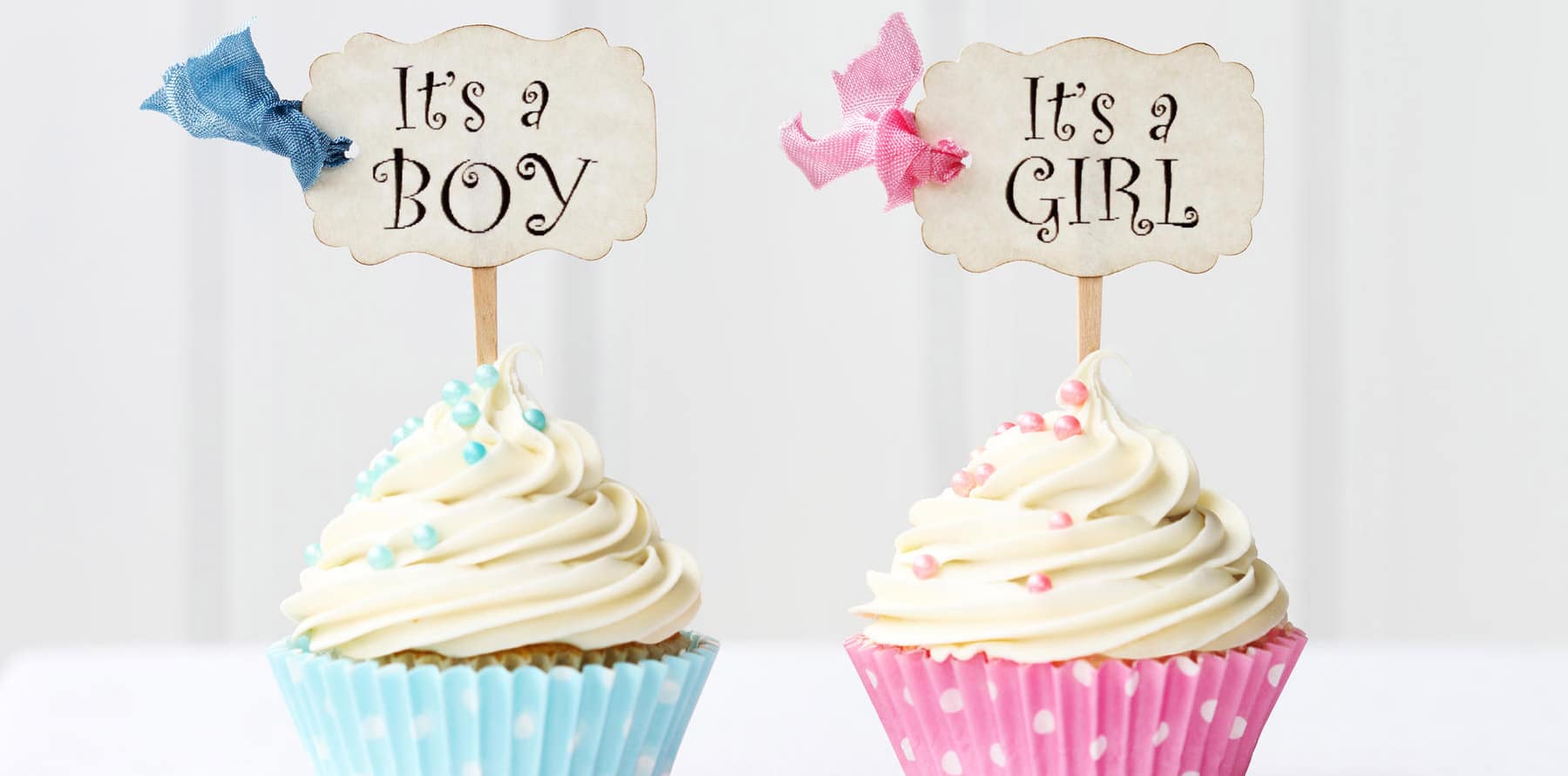 Gender Scan packages - it's a boy and it's a girl cupcakes